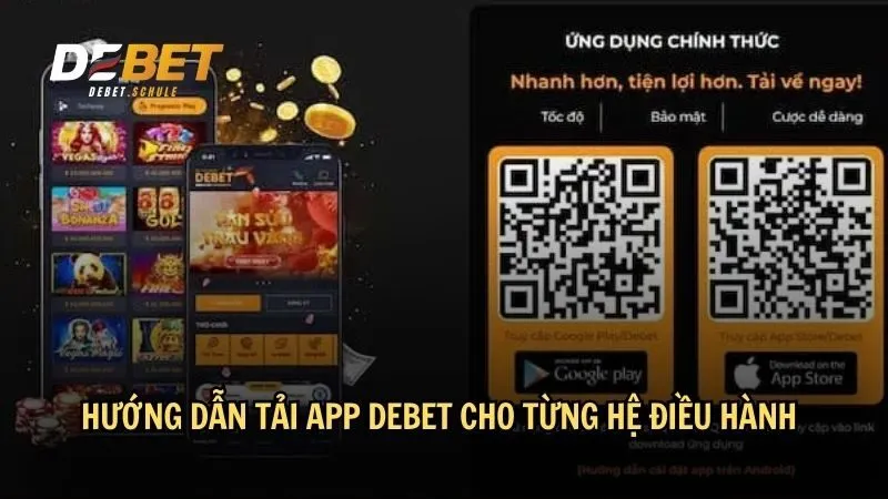 Hướng dẫn tải app DEBET cho từng hệ điều hành